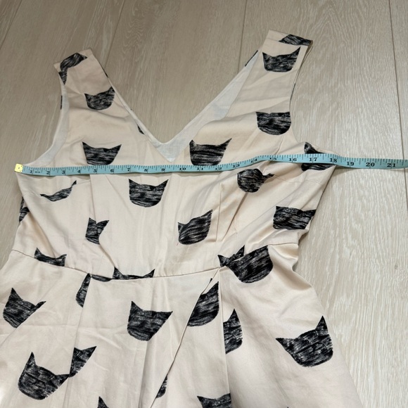Anthropologie Feline Pattern Dress - Cream and Black - Picture 7 of 11